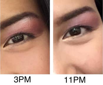 a review photo of someone who used the primer to show that it lasted eight hours