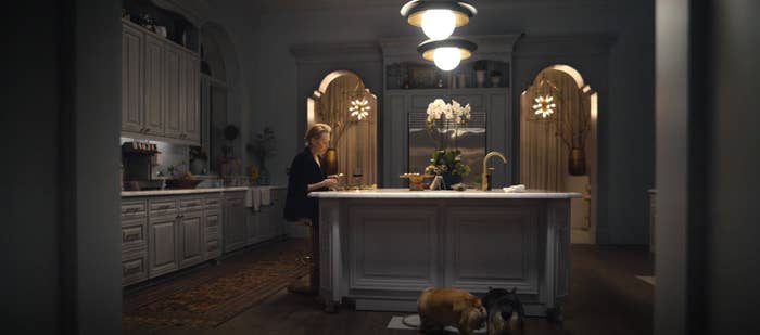 Jean Smart as Deborah Vance eats alone in her very large kitchen in &quot;Hacks&quot;