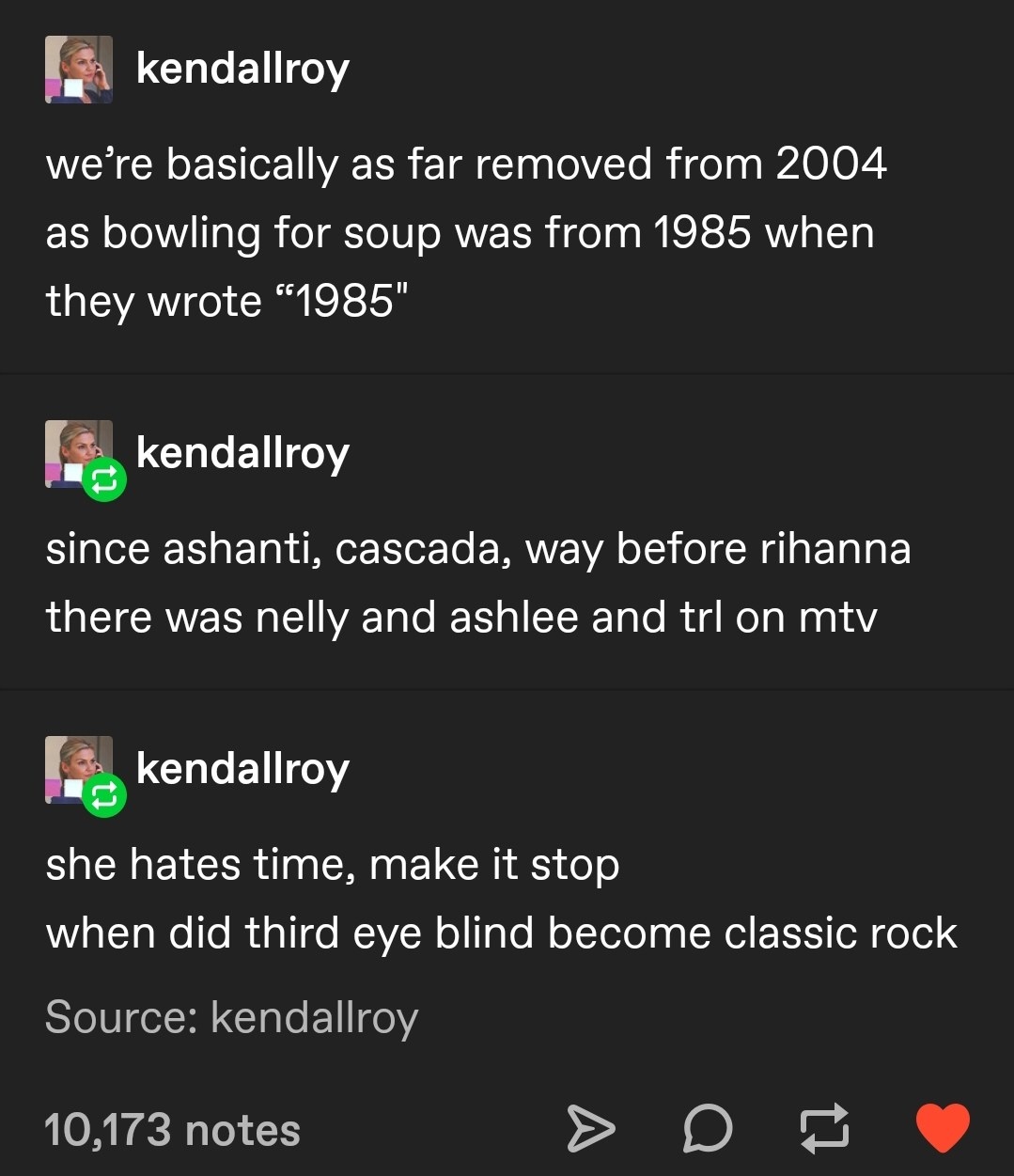 person pointing out 1985 would be about 2002 if it was written today