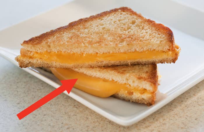 A grilled cheese sandwich.
