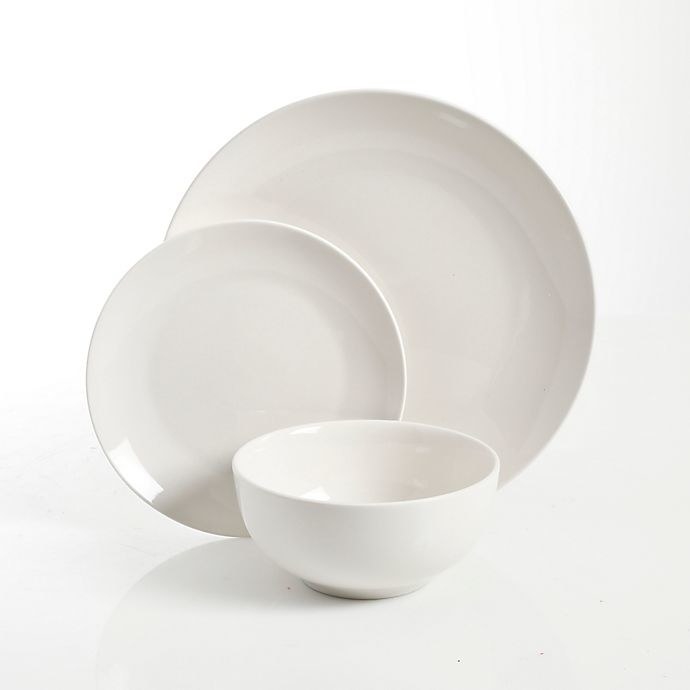 the set in white. the set includes a bowl, a dinner plate, and a salad/dessert plate