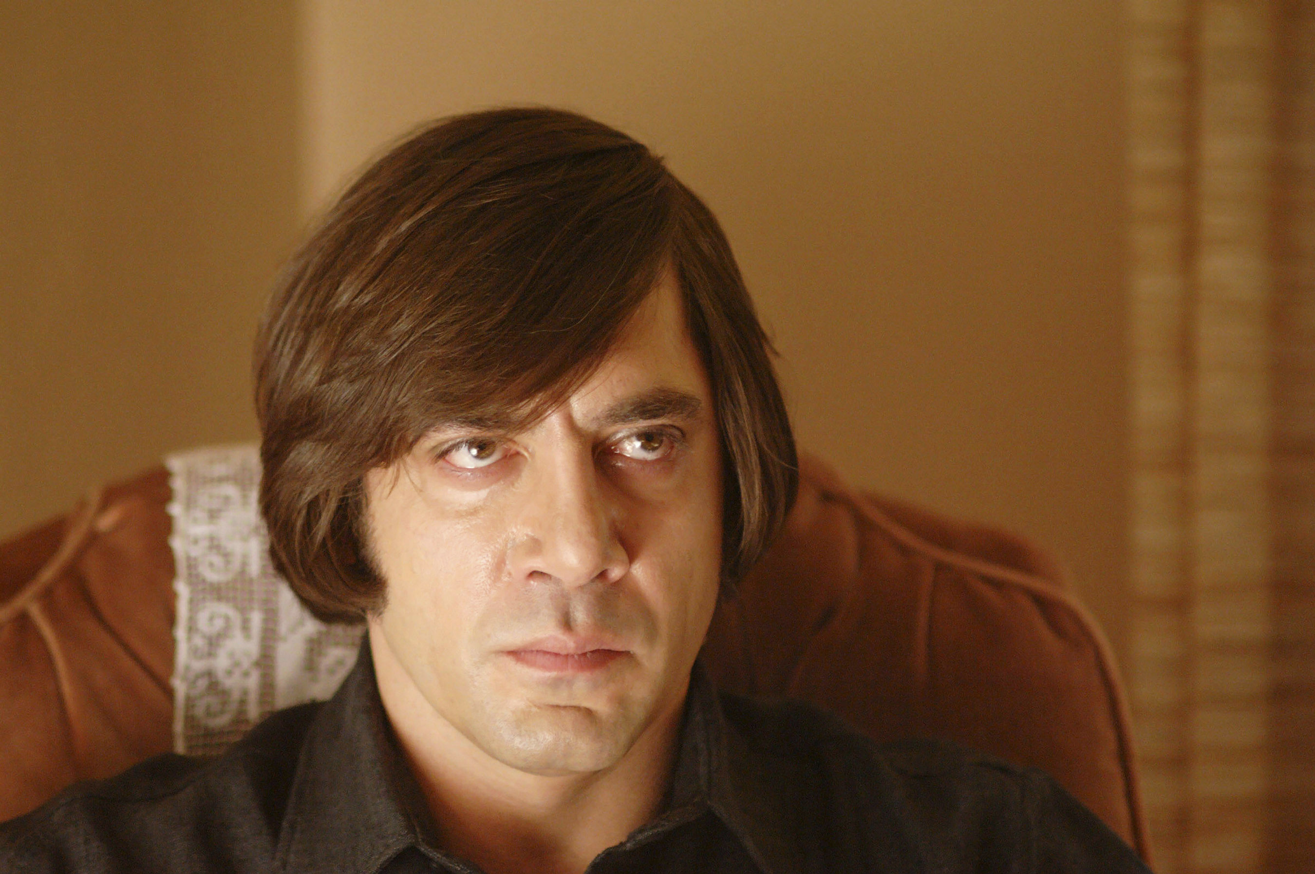 Close up still of Javier Bardem