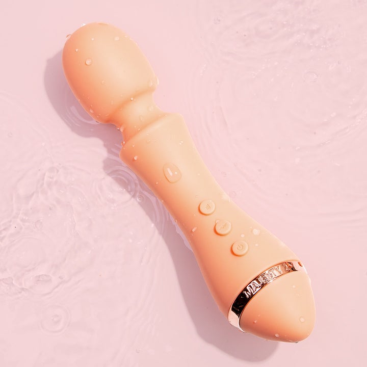 Wet orange wand vibrator