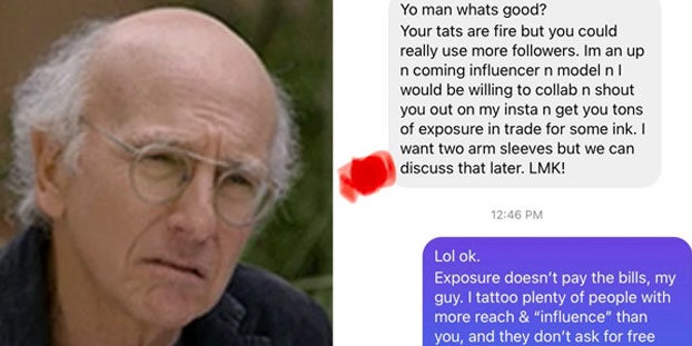 26 Screenshots That Expose “Influencers” Who Tried To Get
Free Stuff In Exchange For “Exposure”