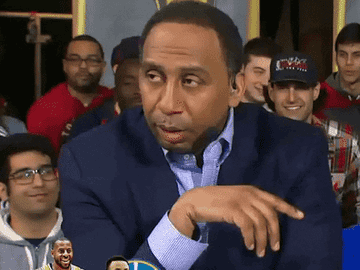Stephen A Smith rolls his eyes