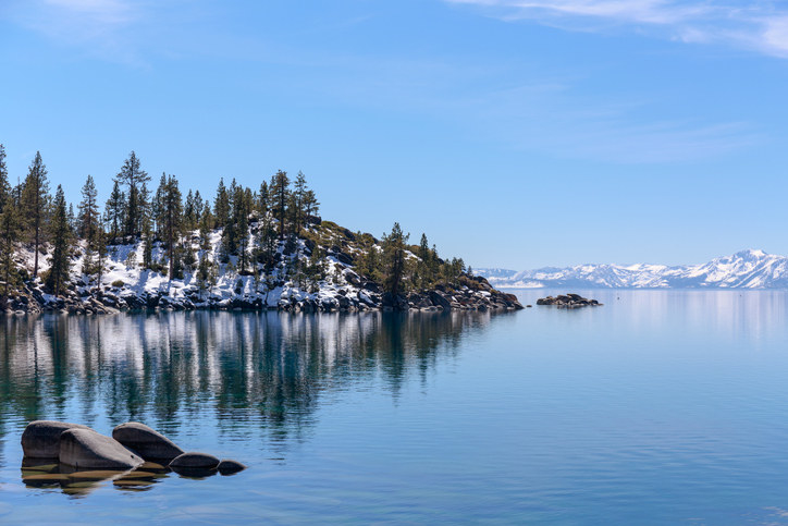 Lake Tahoe in the winter time