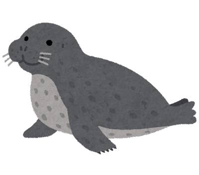 ニャンと 雪の上に寝転がっているのはアザラシではなくて ニャンと 雪の上に寝転がっているのはアザラシではなくて