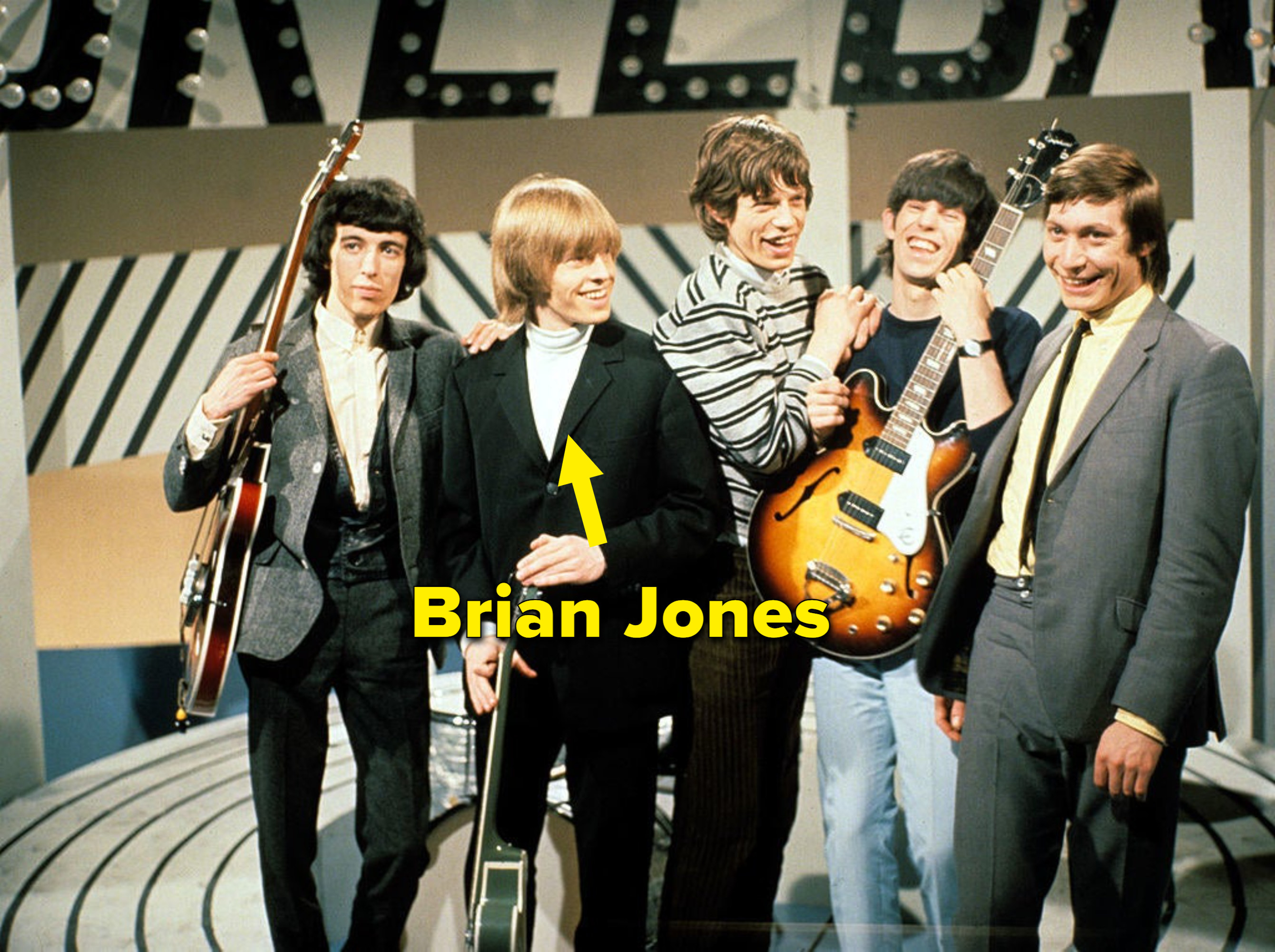 Jones with the rest of the stones in 1966