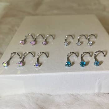 Reviewer image of the sets of nose studs