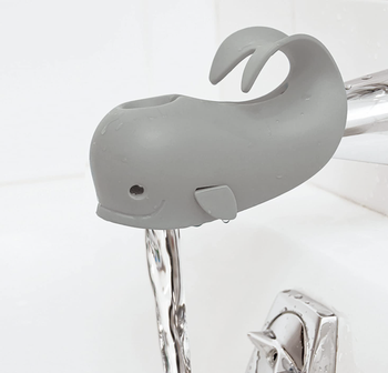 whale faucet cover in grey