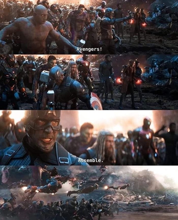 The &quot;Avengers assemble&quot; moment from Endgame