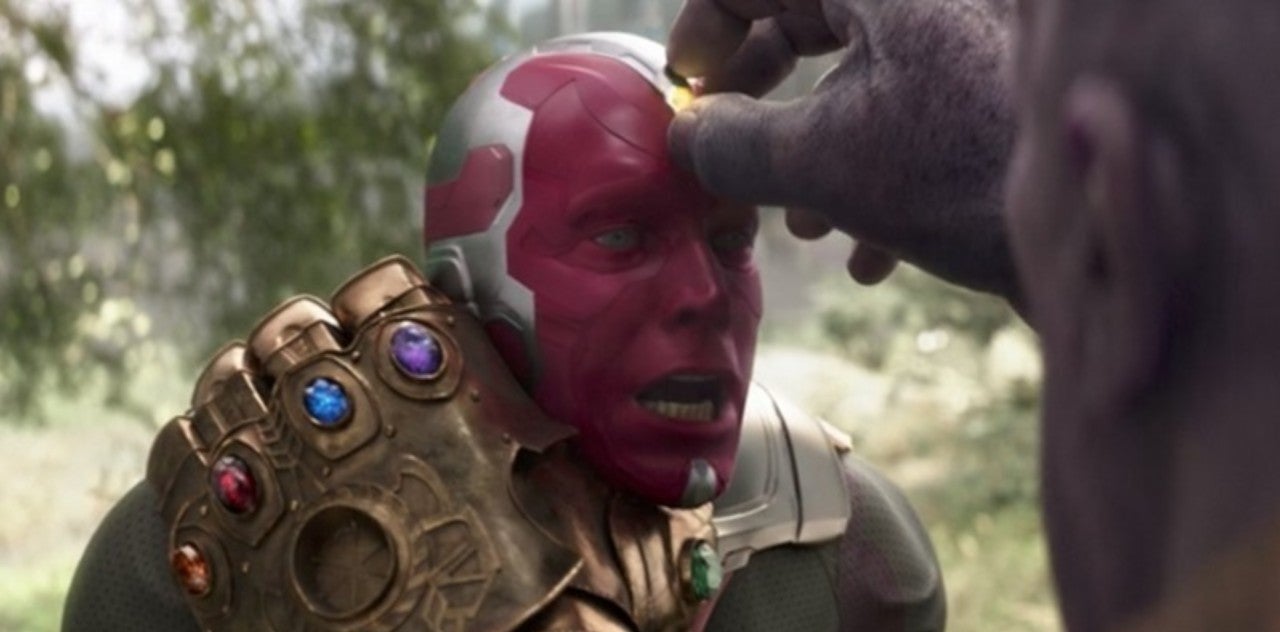 Thanos taking the stone out of Vision&#x27;s head
