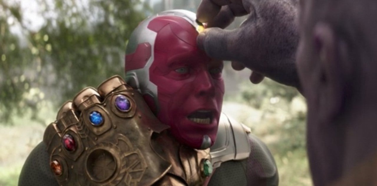 Thanos taking the stone out of Vision's head