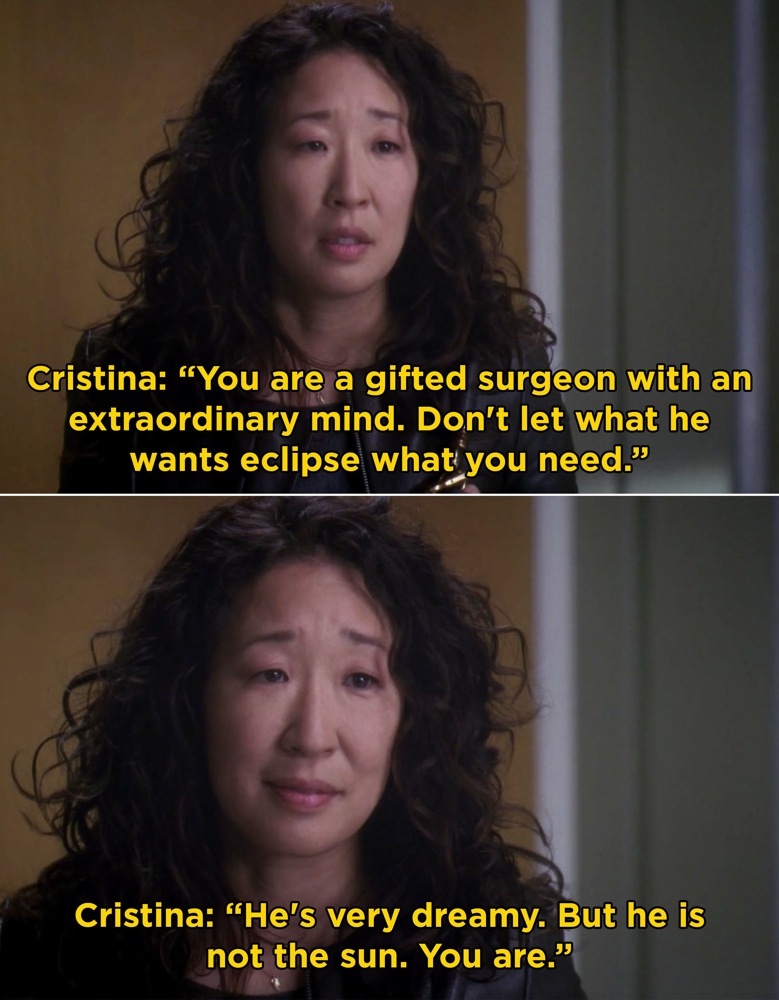 Cristina&#x27;s &quot;he is not the sun&quot; speech