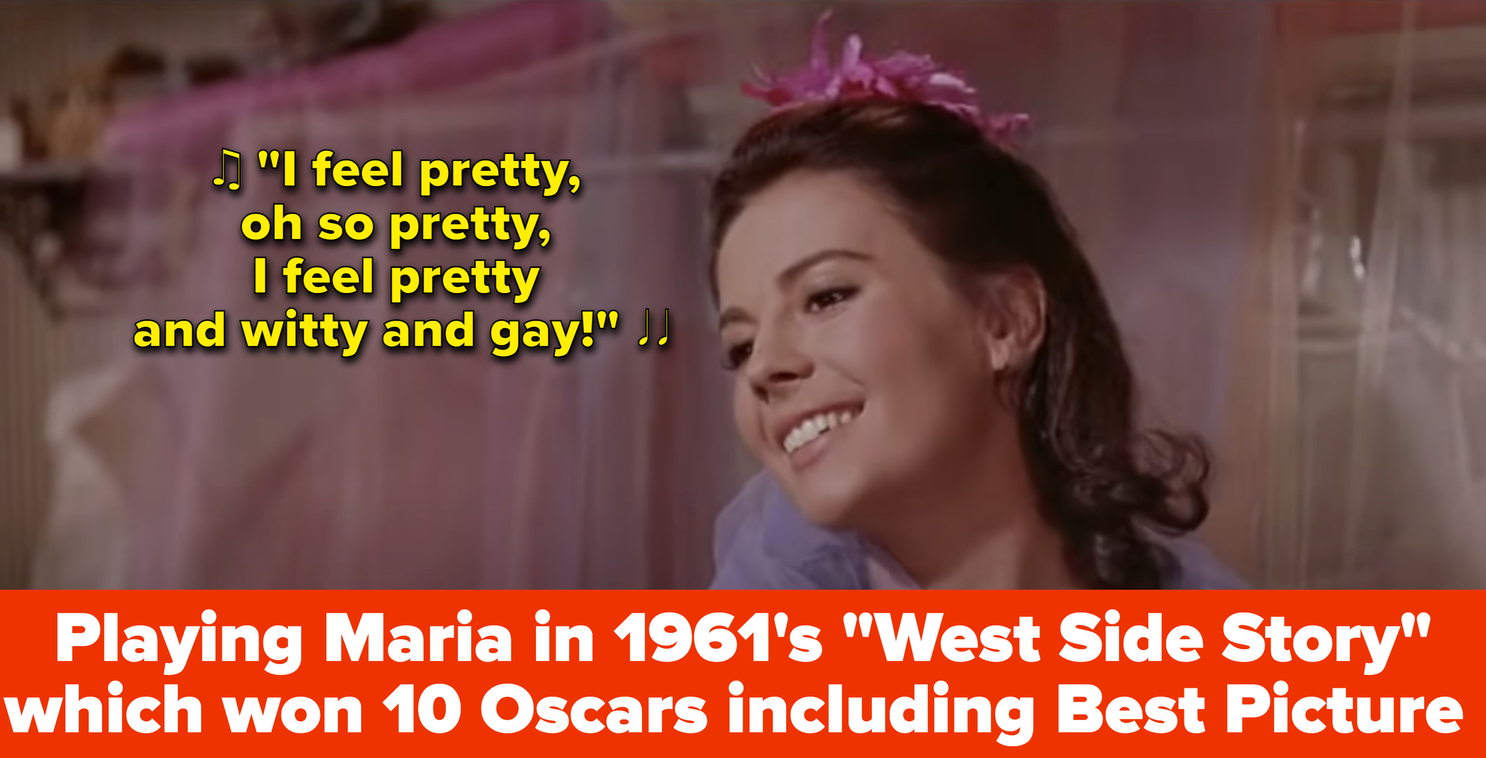Natalie Wood playing Maria in 1961&#x27;s Westside Story