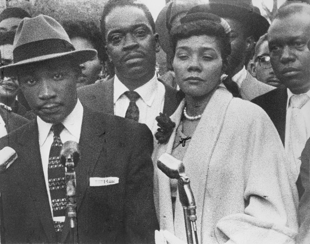 Martin Luther King, Jr. with Wife, Coretta, During Bus Boycott, Montgomery, Alabama