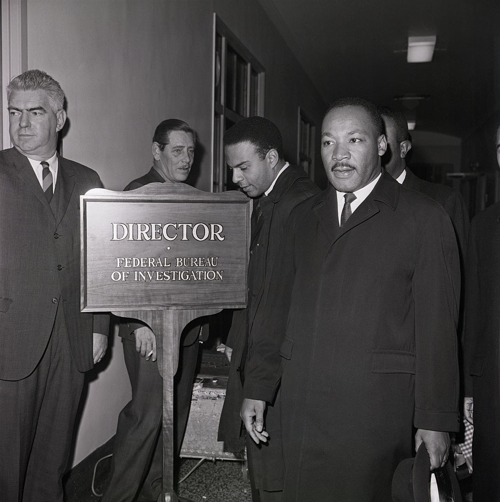 Martin Luther King Jr. has arrived at the Federal Bureau of Investigation