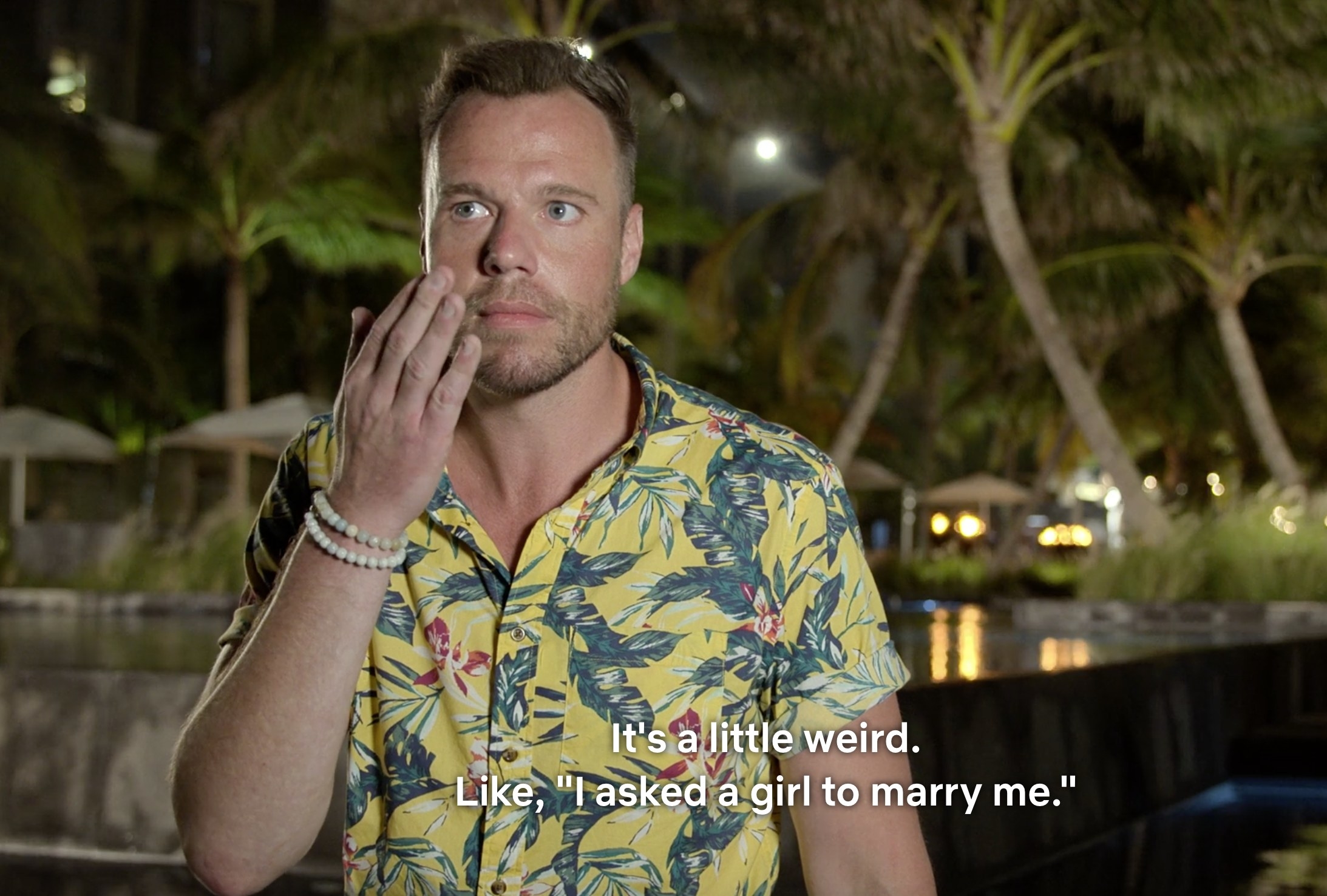 Nick saying &quot;It&#x27;s a little weird. Like, &#x27;I asked a girl to marry me.&#x27;&quot;