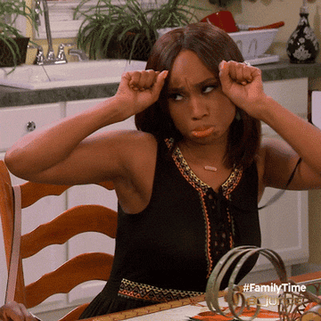 gif of woman mimicking crying like a baby