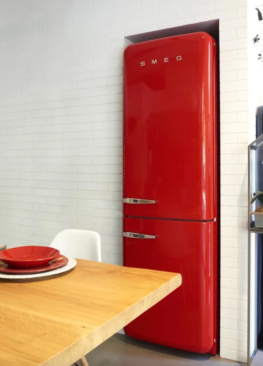 The red Smeg fridge