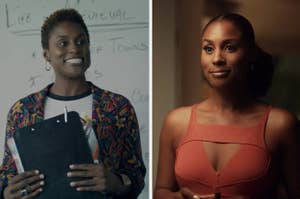 Issa in the first and last episodes of "Insecure"