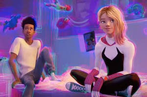 Miles and Gwen in Spider-Man: Across the Spider-Verse