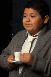 gif of kid sipping tea
