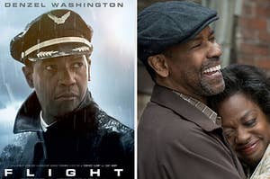 Denzel Washington is shown in several movies