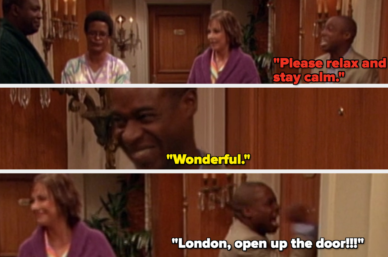 Mr. Moseby keeps it cool in front of hotel guests, then erupts at London for throwing a late night party in her hotel suite