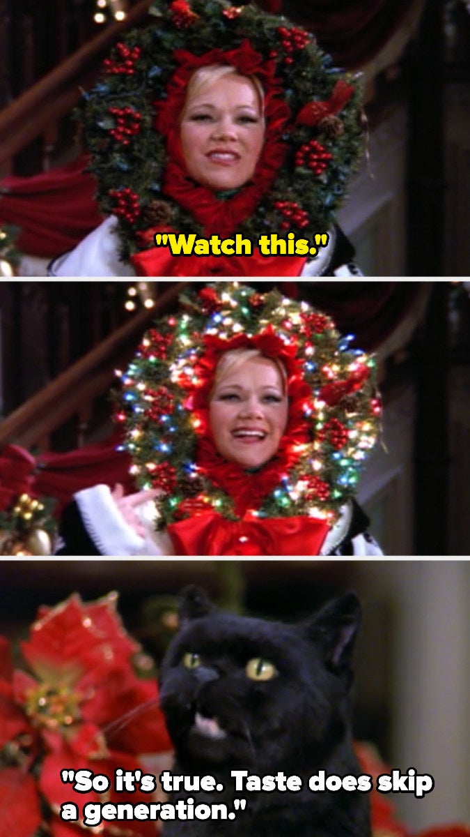 Salem criticizes Hilda's colorful Christmas wreath accessory