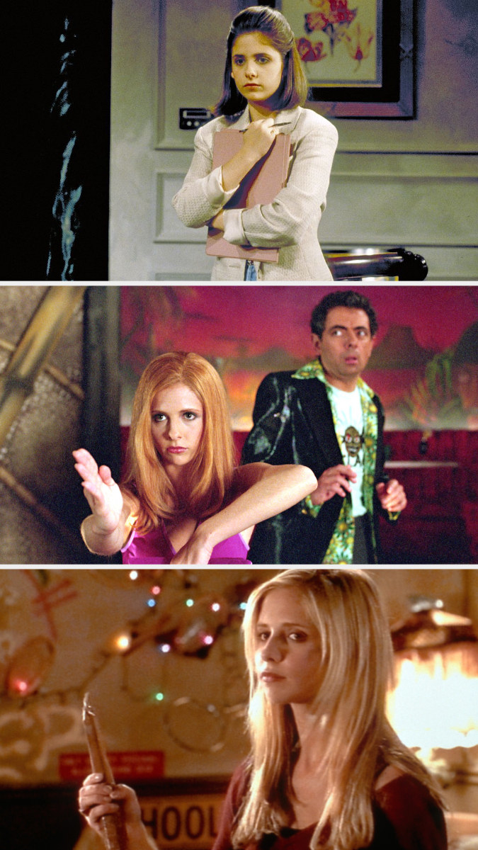 Sarah Michelle Gellar holding files to her chest in &quot;All My Children,&quot; ready to fight in &quot;Scooby Doo,&quot; and then in &quot;Buffy the Vampire Slayer&quot;