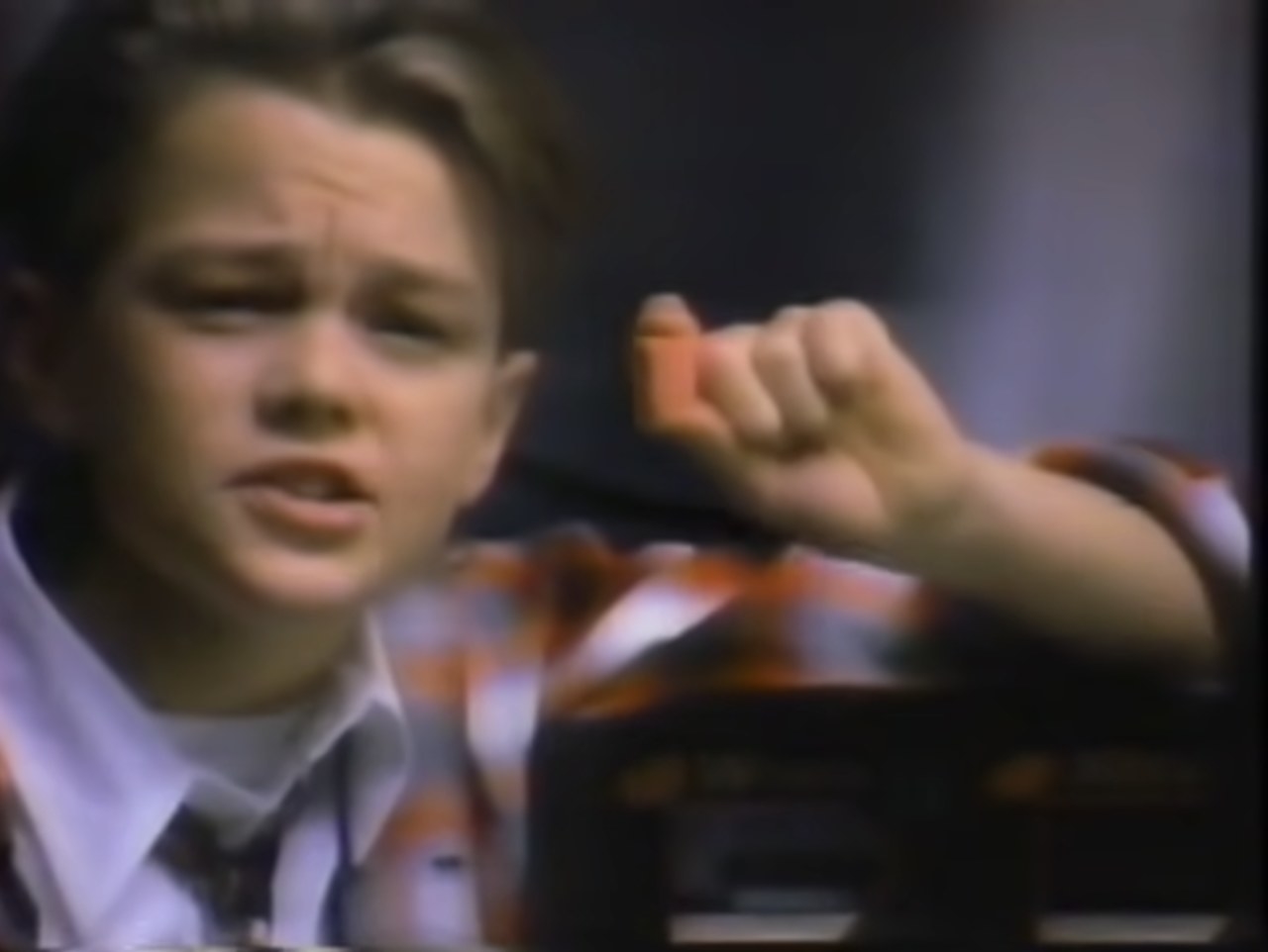 Leonardo DiCaprio in a Bubble Yum commercial in the 1980s