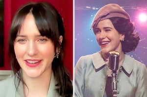 Rachel Brosnahan side by side with Midge Maisel