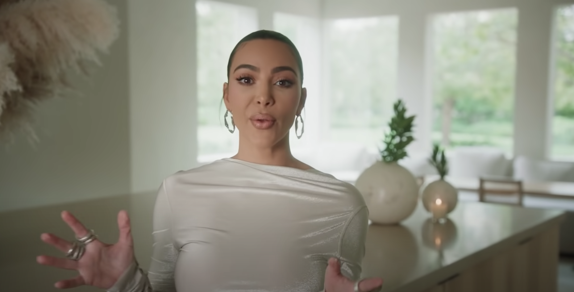 Kim K giving her video tour of her home