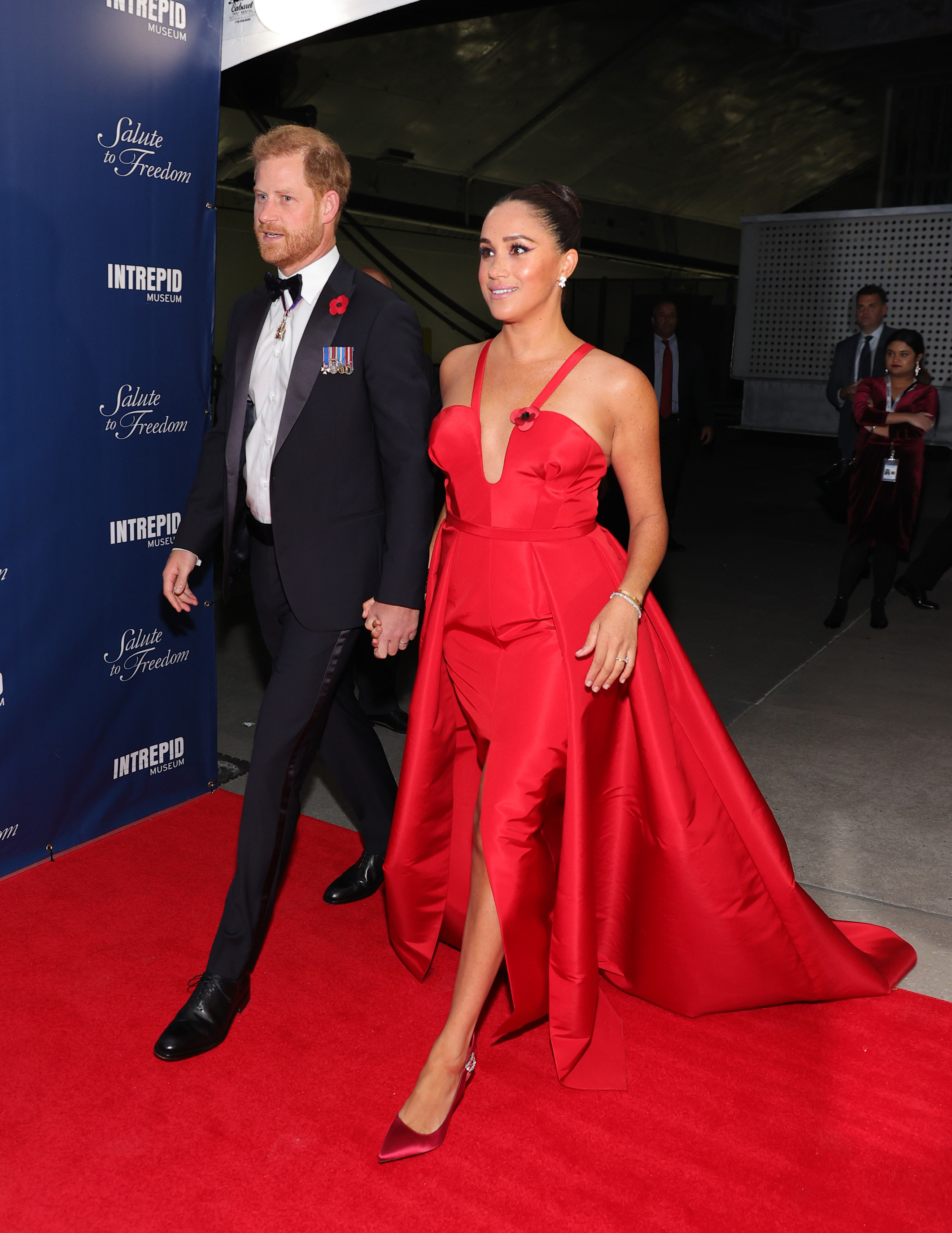 Harry and Meghan walk the red carpet
