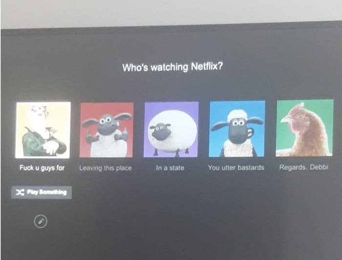 Netflix account names have been changed to read &quot;Fuck u guys for leaving this place in a state you utter bastards regards, Debbie&quot;