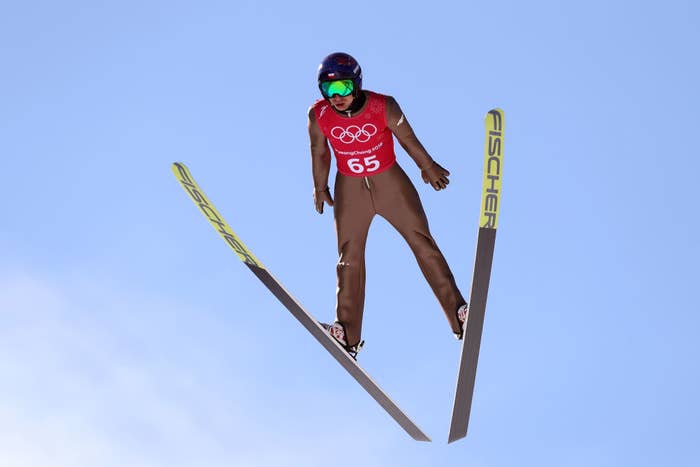 a ski jumper competing in the 2018 Olympics