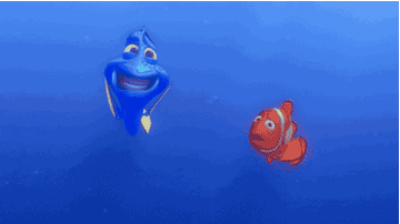 Dory and Marlin freaking out