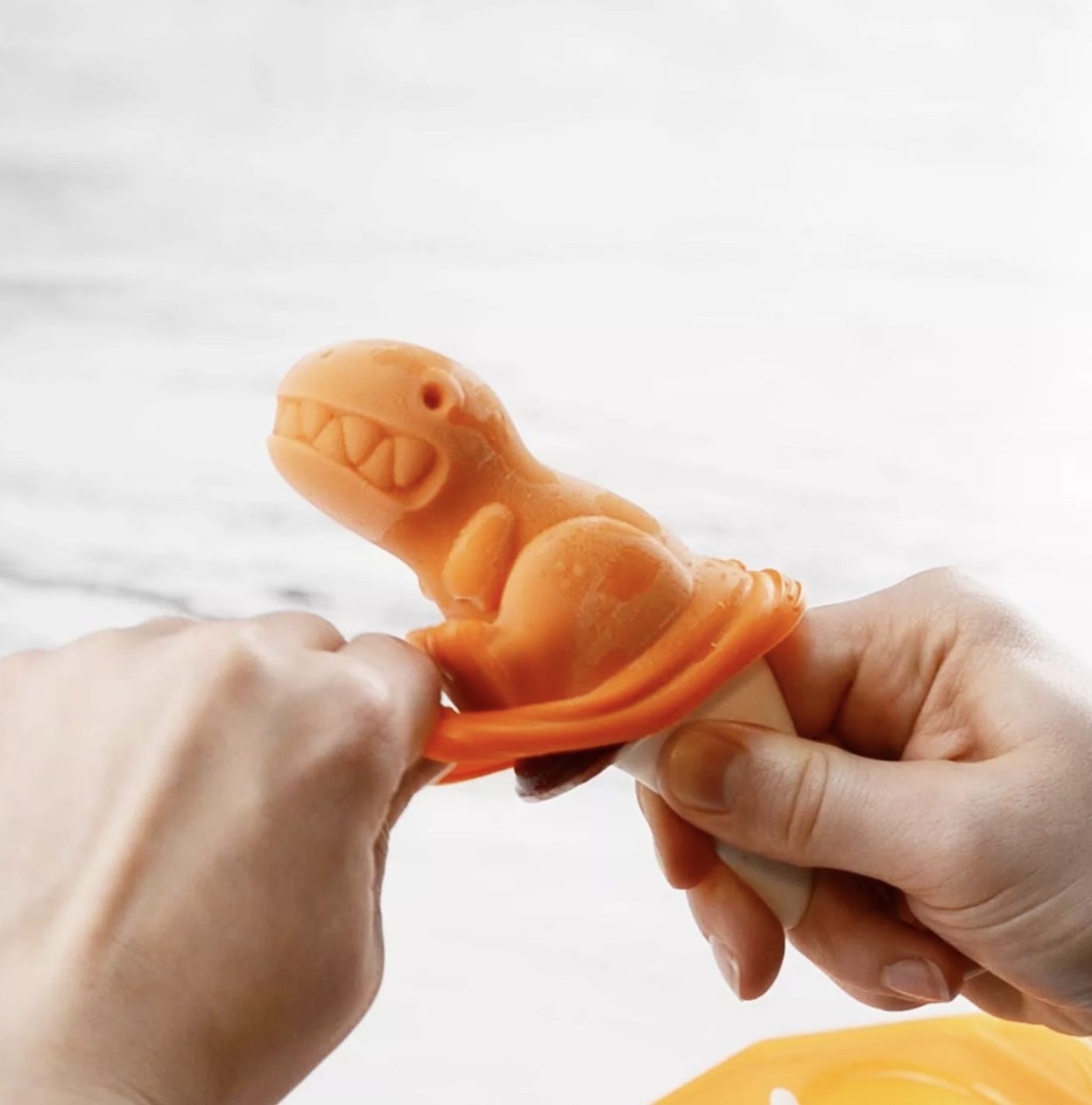Hand peeling dino mold