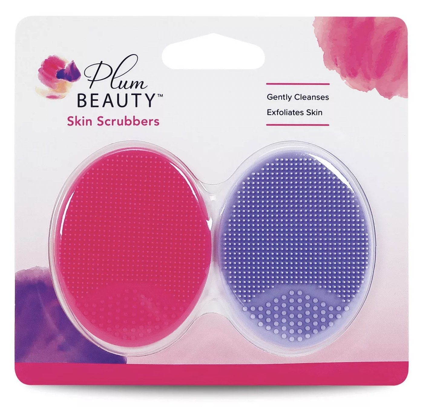 pink and purple silicone skin scrubbers