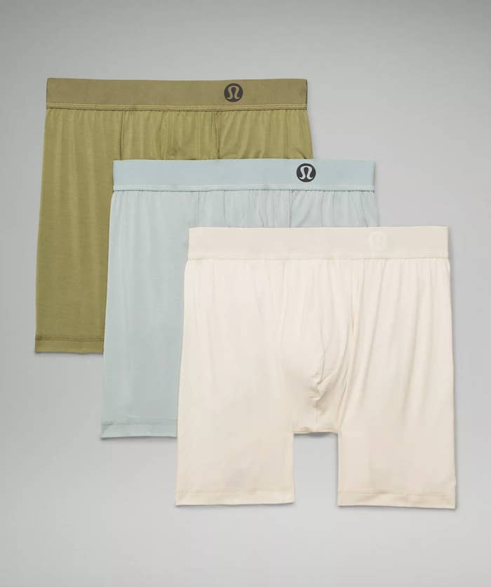 a flatlay of three pairs of soft modal boxer briefs