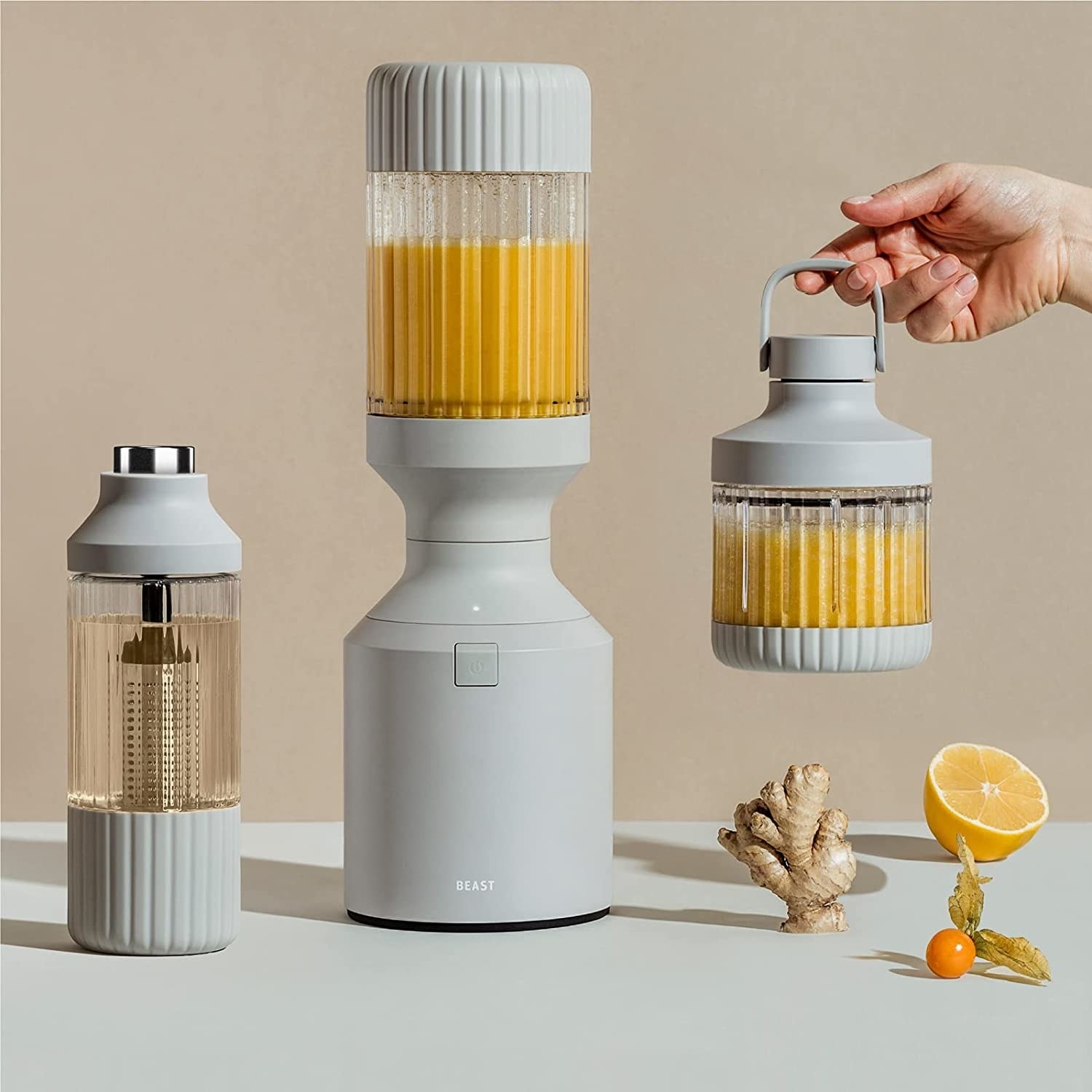 the full beast blender and hydration system in white