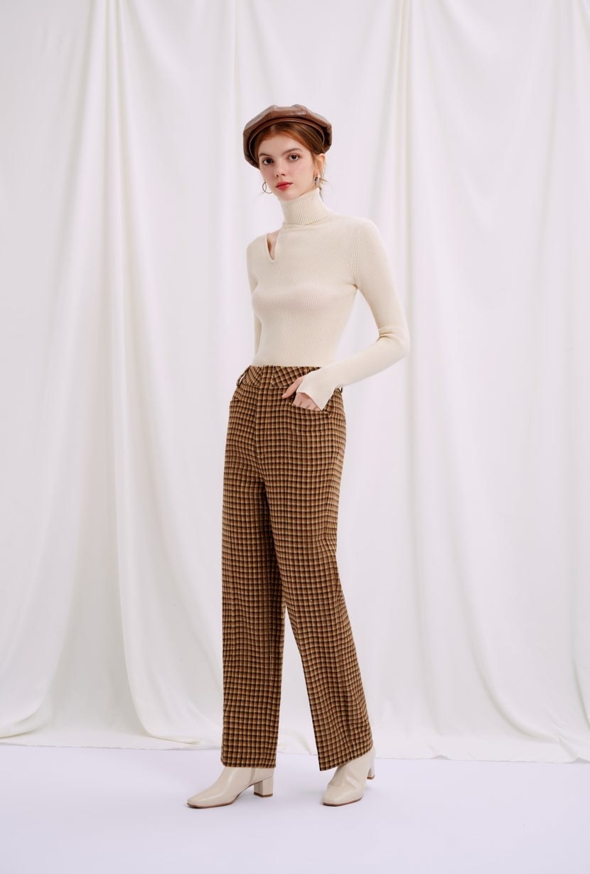 Petite hot sale plaid pants