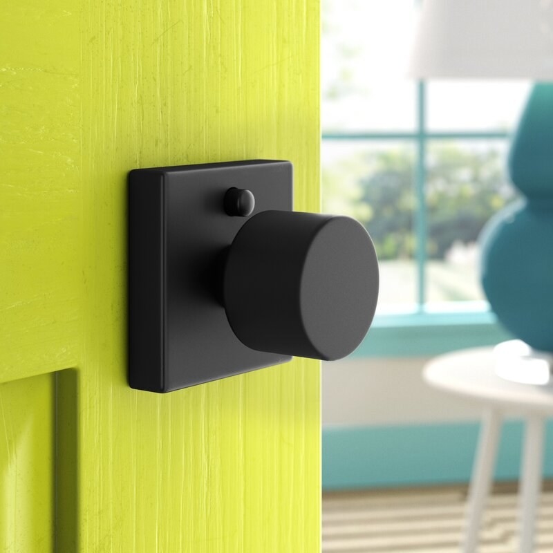 An image of a black privacy door knob