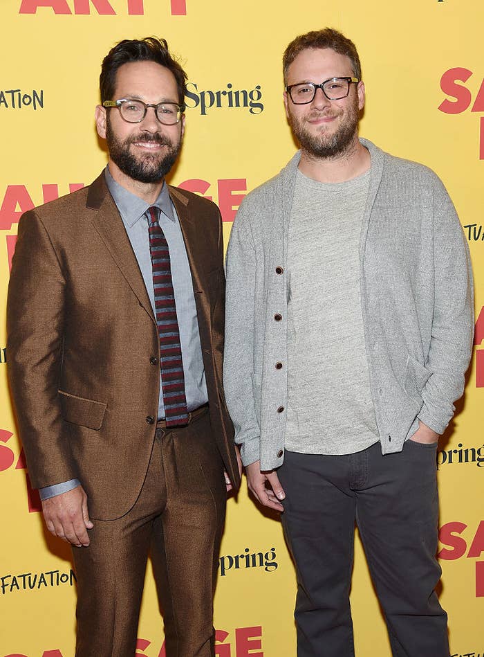 Paul and Seth standing next to each other at a red carpet event