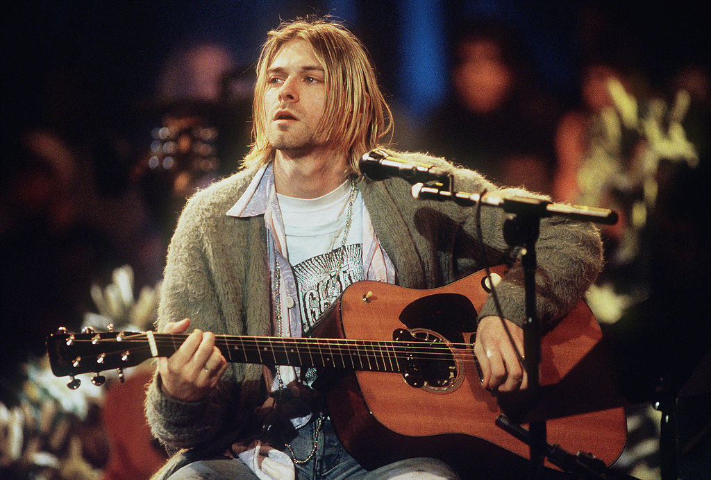 Kurt Cobain of Nirvana during the taping of MTV Unplugged