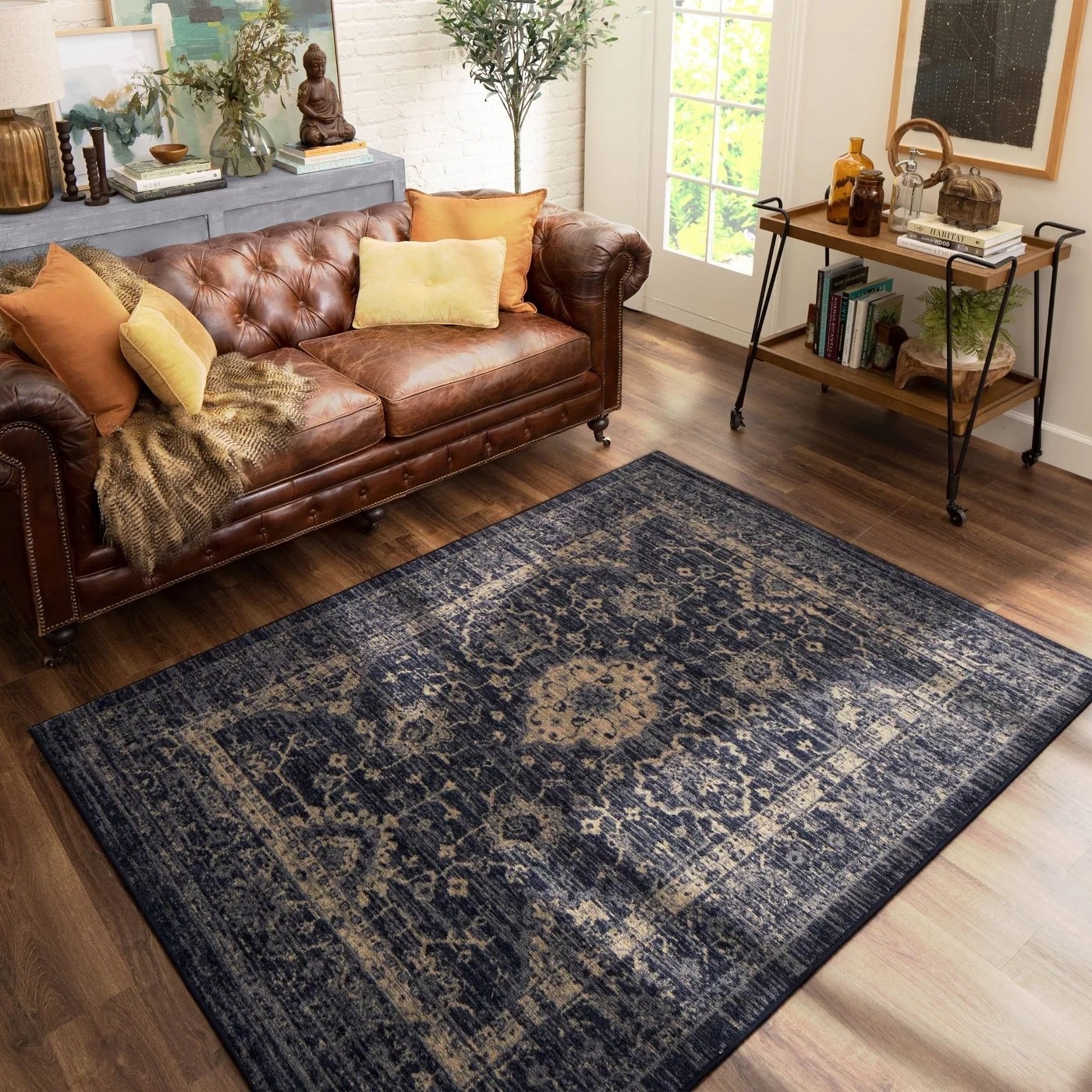 a vintage Persian rug