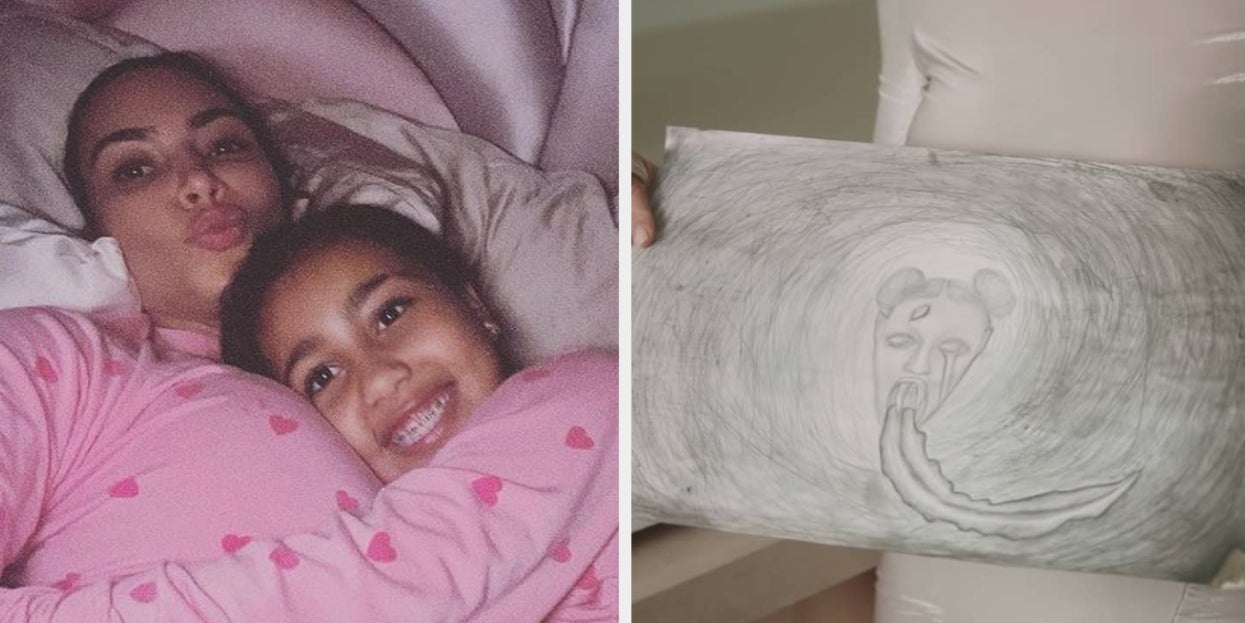 Kim Kardashian Revealed That She Uses North West’s Artwork
To Monitor How She’s Feeling After Admitting Her And Kanye West’s
Messy Divorce Is “Difficult” On Their Children
