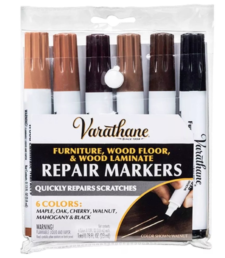 A pack of 6 wood repair markers