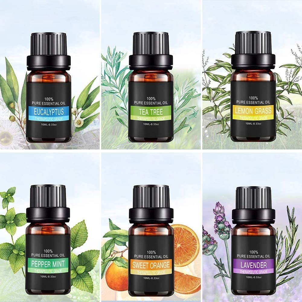 Seis aceites esenciales de aromaterapia